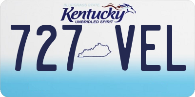 KY license plate 727VEL