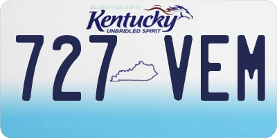KY license plate 727VEM