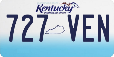 KY license plate 727VEN