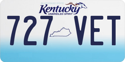 KY license plate 727VET