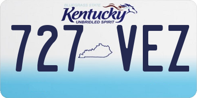 KY license plate 727VEZ