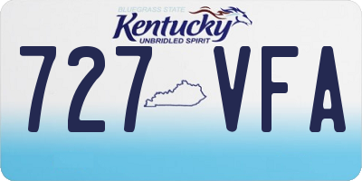 KY license plate 727VFA