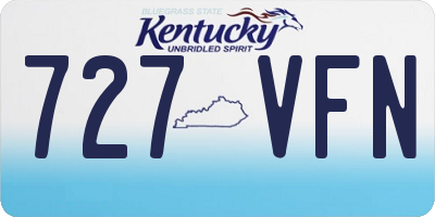 KY license plate 727VFN
