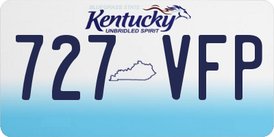 KY license plate 727VFP
