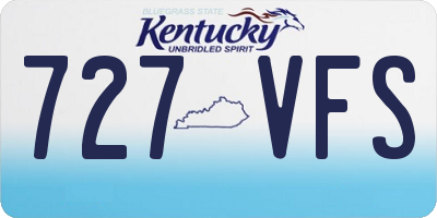 KY license plate 727VFS