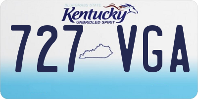 KY license plate 727VGA