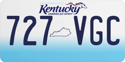 KY license plate 727VGC