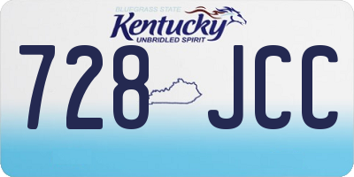 KY license plate 728JCC