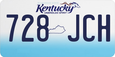 KY license plate 728JCH