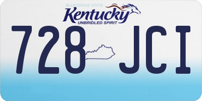 KY license plate 728JCI