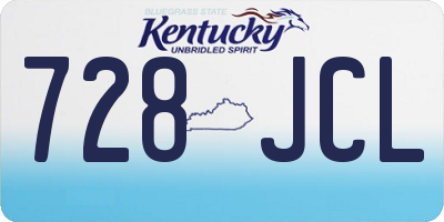 KY license plate 728JCL