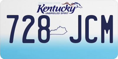 KY license plate 728JCM