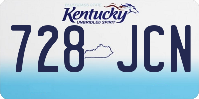 KY license plate 728JCN