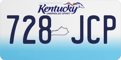 KY license plate 728JCP