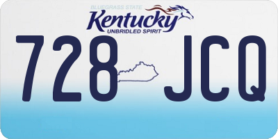 KY license plate 728JCQ