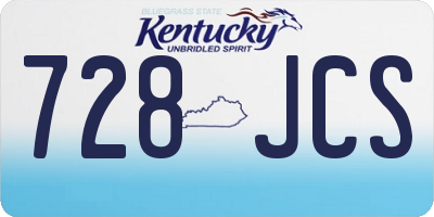 KY license plate 728JCS