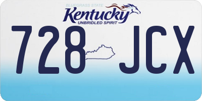 KY license plate 728JCX