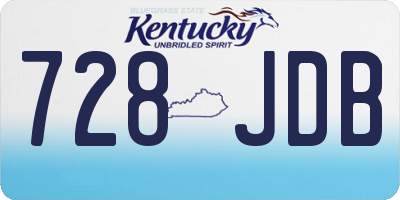 KY license plate 728JDB