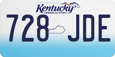 KY license plate 728JDE