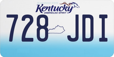 KY license plate 728JDI