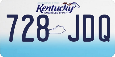 KY license plate 728JDQ