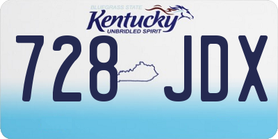 KY license plate 728JDX