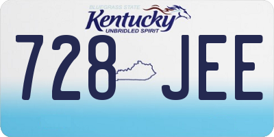 KY license plate 728JEE