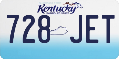 KY license plate 728JET