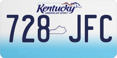 KY license plate 728JFC