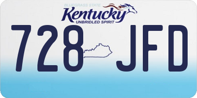 KY license plate 728JFD