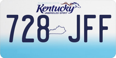 KY license plate 728JFF