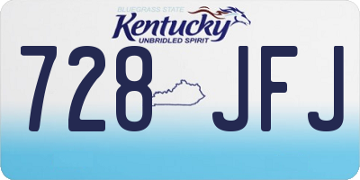 KY license plate 728JFJ