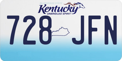 KY license plate 728JFN