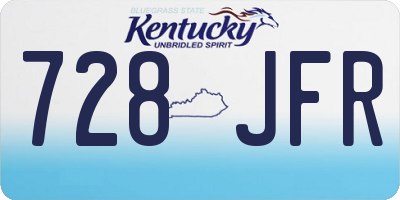 KY license plate 728JFR