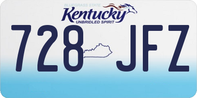 KY license plate 728JFZ