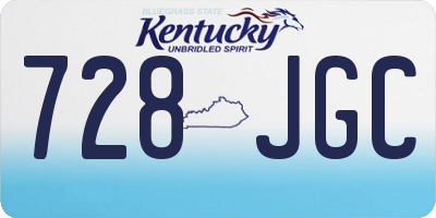 KY license plate 728JGC