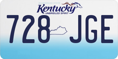 KY license plate 728JGE
