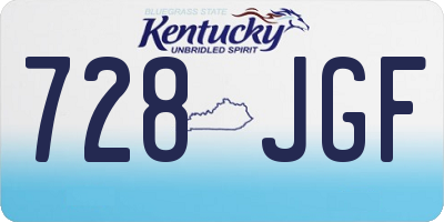 KY license plate 728JGF