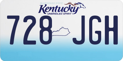 KY license plate 728JGH