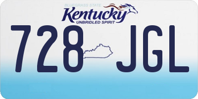KY license plate 728JGL