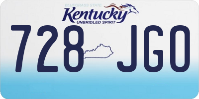 KY license plate 728JGO