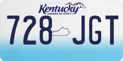 KY license plate 728JGT