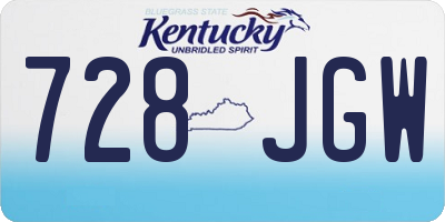 KY license plate 728JGW