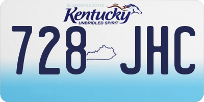 KY license plate 728JHC