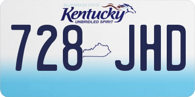 KY license plate 728JHD