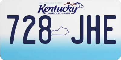 KY license plate 728JHE