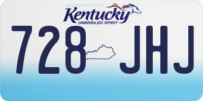 KY license plate 728JHJ