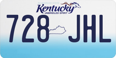 KY license plate 728JHL