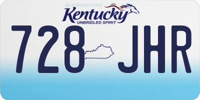 KY license plate 728JHR