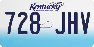 KY license plate 728JHV
